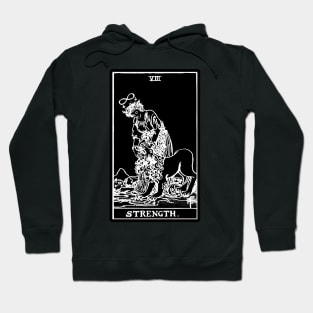 VIII. Strength Tarot Card | Obsidian and Pearl Hoodie